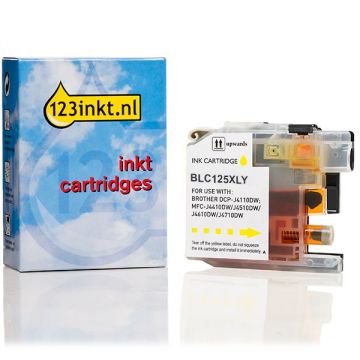 Huismerk Brother LC-125XLY Inktcartridge Geel