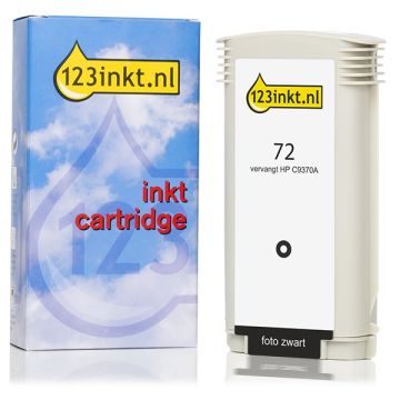 Huismerk HP 72 (C9370A) Inktcartridge foto Zwart Hoge Capaciteit