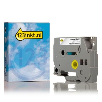 Huismerk Brother TZe-131 Tape 12 mm Zwart op Transparant