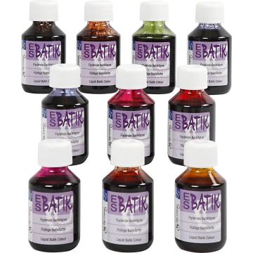 Textielverf batik assorti/pk10x100ml