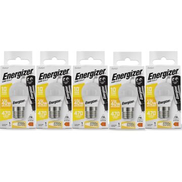 Lamp Energizer led Kogel E27 4,9Watt/pk5