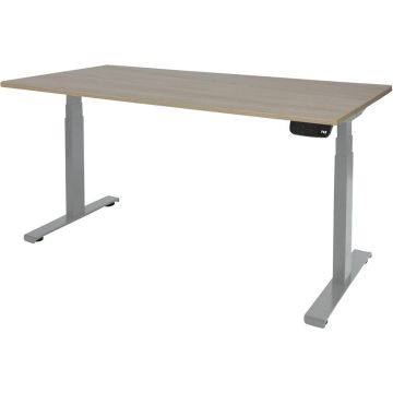 Electro II Plus Zit-Sta Bureau, 180 x 80 cm, Halifax, Zwart