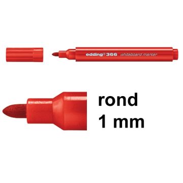 Whiteboardmarker 366 1mm rd/pk10