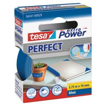 Textieltape Tesa epp 19mm x 2,75m blauw