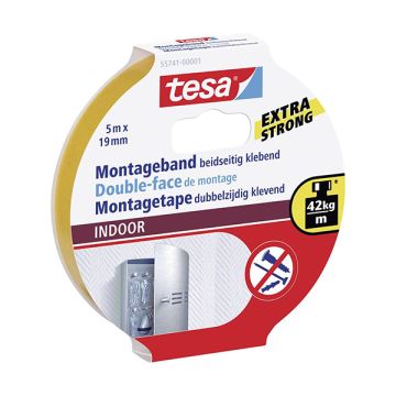 Tape Tesa dubbelzijdig indoor 19mmx5m