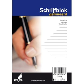 Schrijfblok A6 lijn 60g 100v/p10