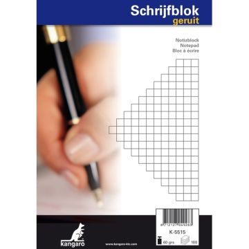 Schrijfblok A5 ruit 60g 100v/pk5