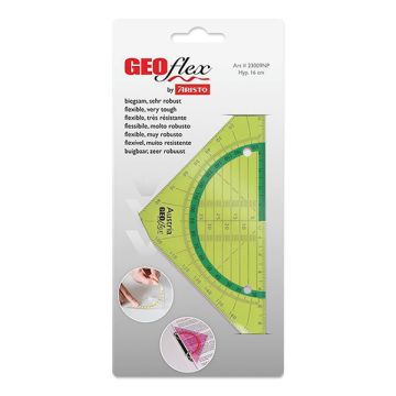 Geodriehoek flex 16cm groen