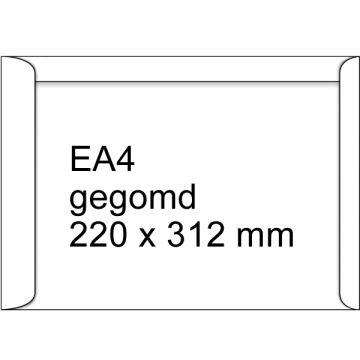 Envelop 220x312mm gom wit/ds250