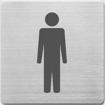 Pictogram staal wc heren