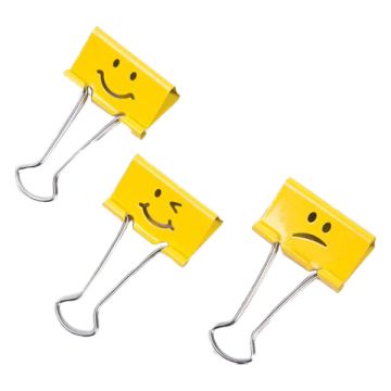 Papierklem emoji 19mm geel /pk20