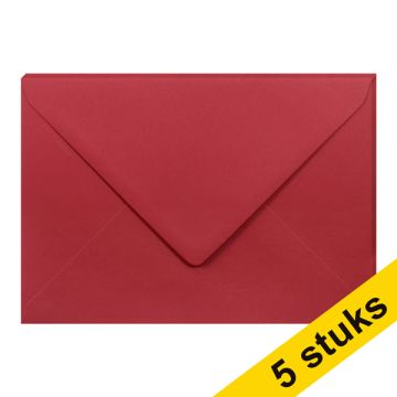 Envelop C5 120g rood/pk5