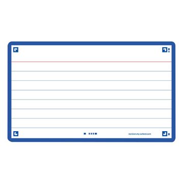 Flashcard A7 lijn blauw/pk80