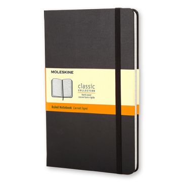 Notitieblok Moleskine hardcover lijn zw