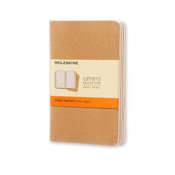 Schrift Moleskine pocket lijn kraft/pk3