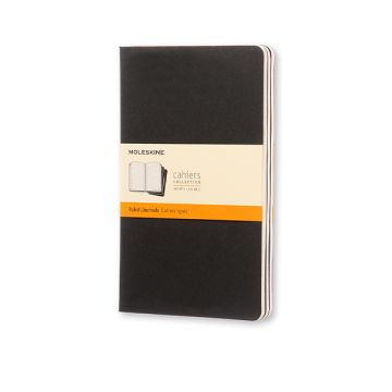 Schrift Moleskine large lijn zwart/pk3