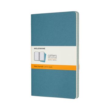 Schrift Moleskine large lijn blauw/pk3