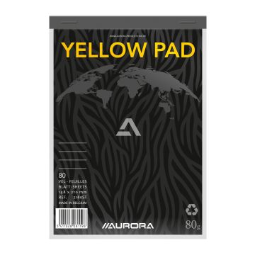 Yellow Pad Schrijfblok A5 Gelinieerd Geel Papier 80 g/m²