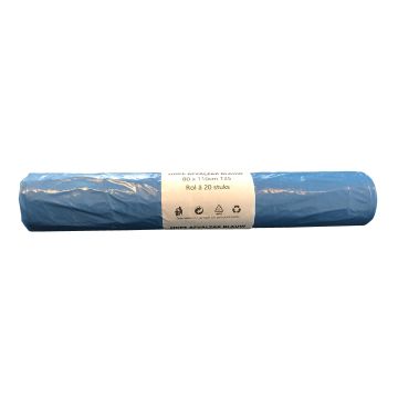 Afvalzak 80 x 110 cm HDPE T25 Blauw