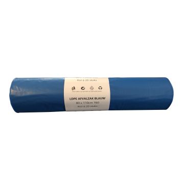 Afvalzak 130 L Blauw LDPE T60