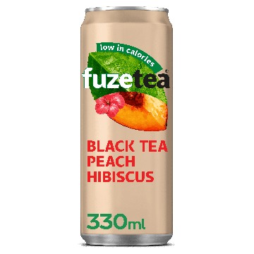 Black Tea Peach Hibiscus, Frisdrank, 0,33 liter