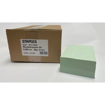 Receptenpapier A6 80 g/m² Groen