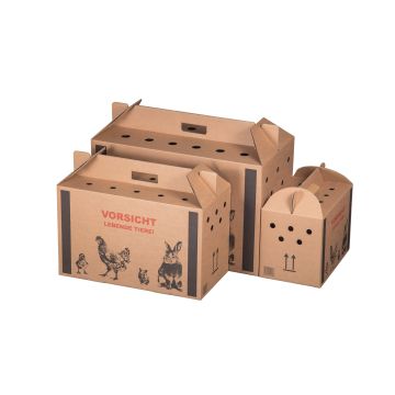 Transportbox voor kleine dieren 320x197x230mm, Enkellaags, bruin