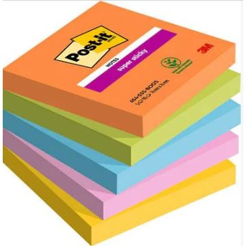 Super Sticky Notes Boost Colour Collection 76 x 76 mm