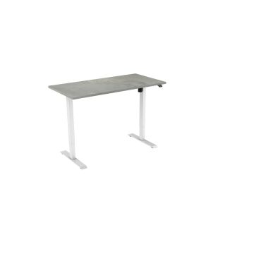 Zit-sta-bureau Elektrisch 160 x 80 cm Oxyd Blad Witte Poten