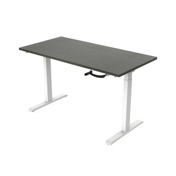 Zit-sta-bureau Slinger 140 x 80 cm Logan Eiken Blad Witte Poten