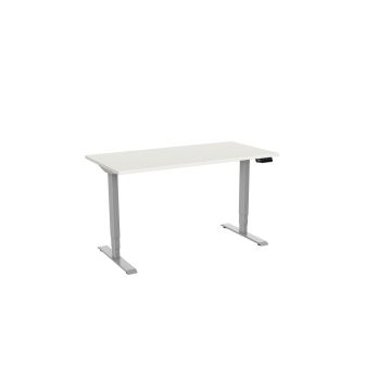 Zit-sta-bureau Elektrisch 2-motorig, 160 x 80 cm Wit Blad Aluminium Poten