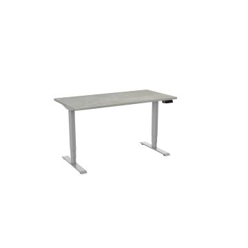 Zit-sta-bureau Elektrisch 2-motorig, 160 x 80 cm Oxyd Blad Aluminium Poten