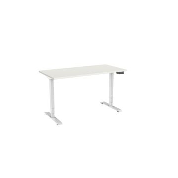 Zit-sta-bureau Elektrisch 2-Motorig 160 x 80 cm Wit