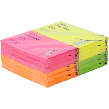 Sticky Notes 76 x 127 mm Assorti