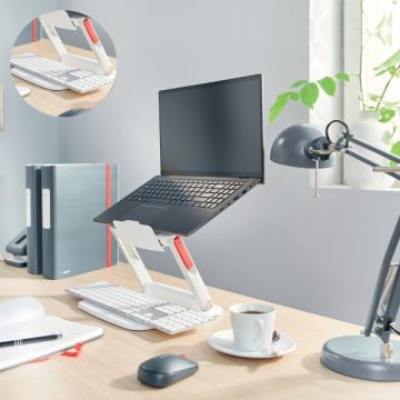 Verstelbare Multi-Hoek Laptopstandaard Ergonomisch Wit