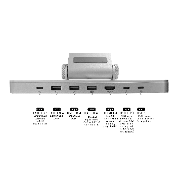 Laptopstandaard Aluminium + Docking