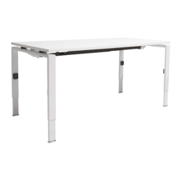 Linesto N4 Bureau 120 x 80 cm Wit Witte Poten