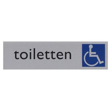 Pictogram 16,5x4,5cm toilet rolstoel