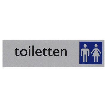 Pictogram 16,5x4,5cm toilet dames/heren