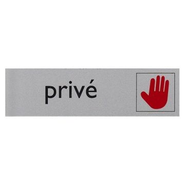 Pictogram bordje 16,5x4,5cm prive