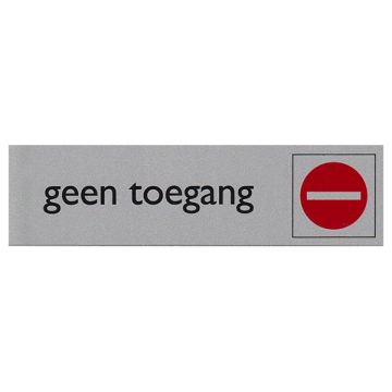 Pictogram 16,5x4,5cm geen toegang