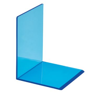 Boekensteun 10 x 10 x 13 cm Transparant Blauw