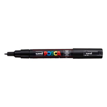 Lakmarker Uni 0,7-1mm zwart/pk6