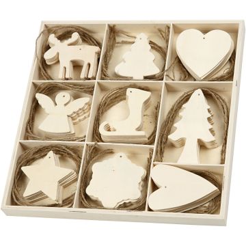 Decoratiehanger Kerst Hout