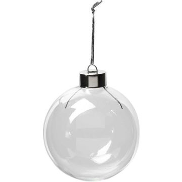 Ornament H8,9cm D7,9cm glas transp/pk6