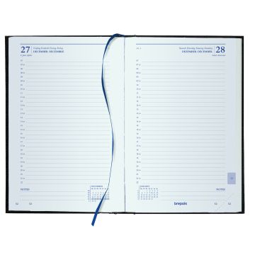 Saturnus Kort Agenda 1 dag per Pagina Zwart