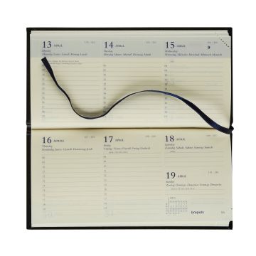 Breprint Agenda 170 x 80 mm 7 dagen per 2 pagina's Zwart