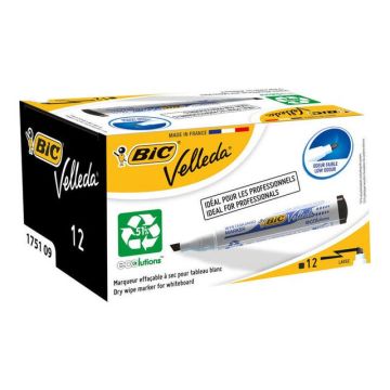 Velleda Eco 1751 Whiteboardmarker Beitelpunt 3 - 5,5 mm Zwart