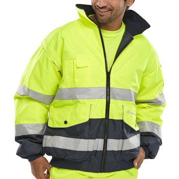 Europa Bomberjack, Reflecterend, Polyester, Maat M, Geel