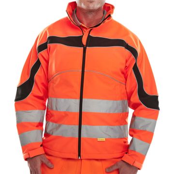 Eton Softshell Jas, Reflecterend, Fleece-gevoerd, Maat 4XL, Oranje